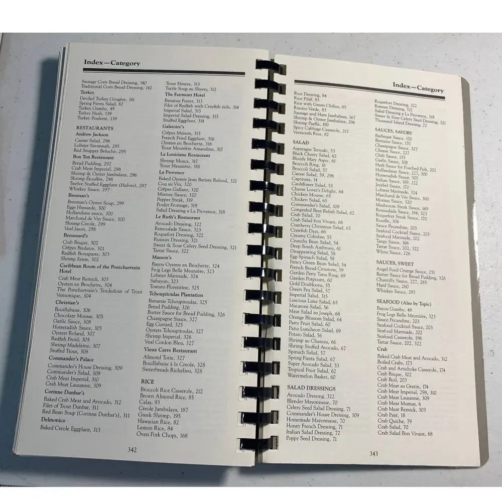 vintage cookbook La Bonne Cuisine New Orleans restaurants recipes spiral bound